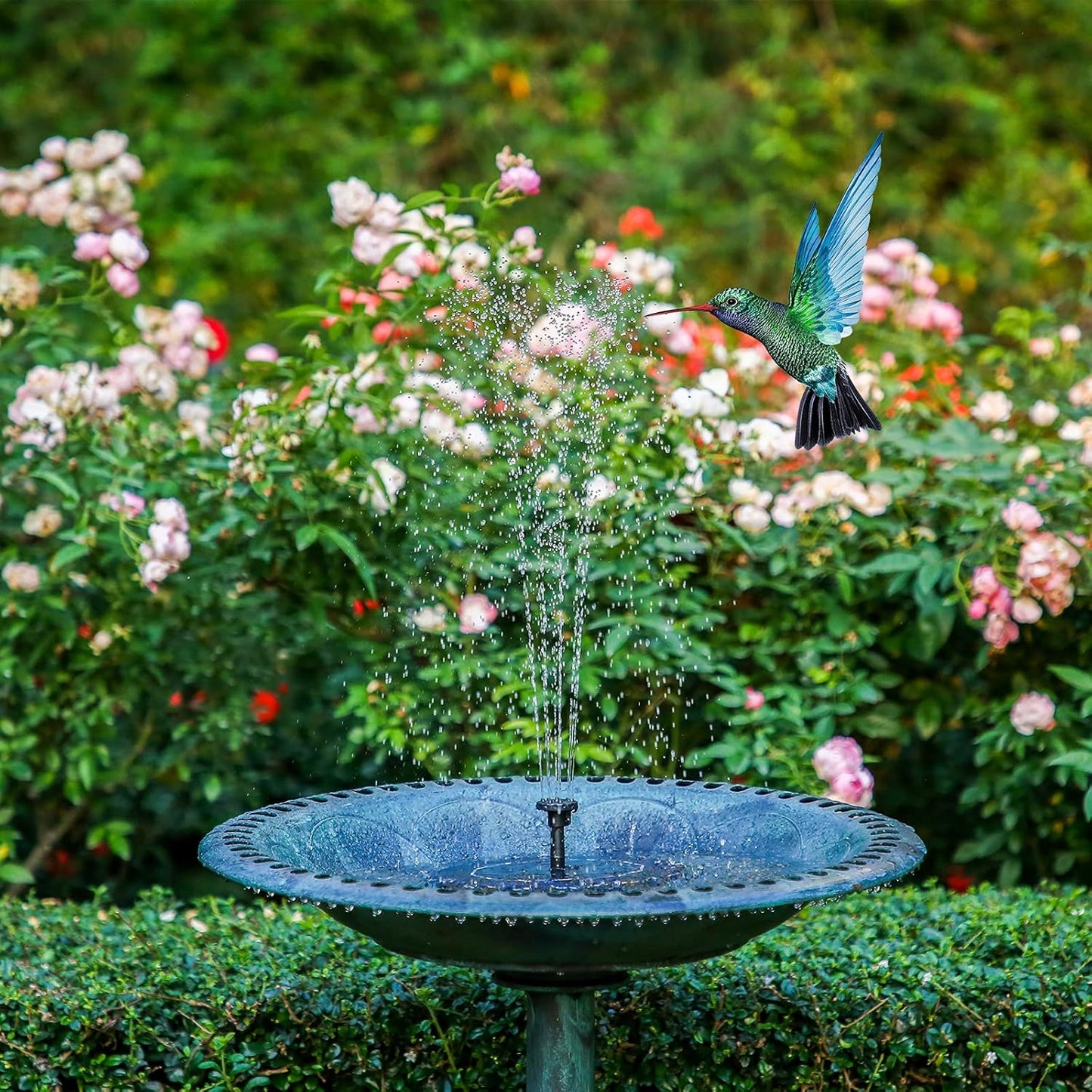 Solarbetriebener Springbrunnen mit 6 Düsen, 1er