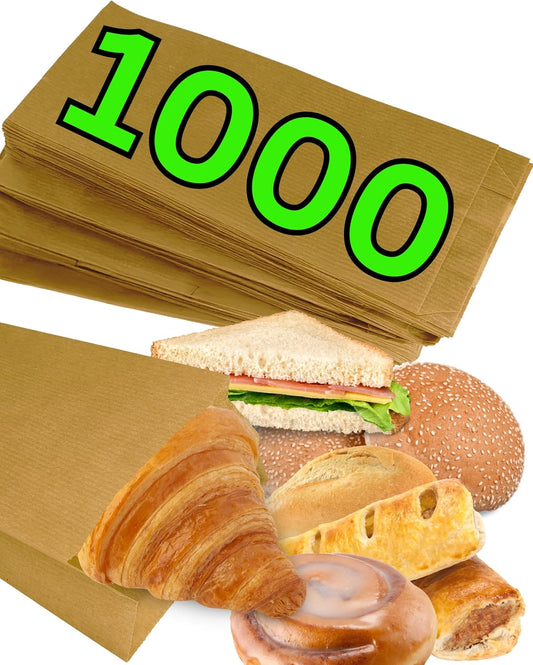 1000 Stück Brottüten, 45 g/m², 1000, 12x5x27 cm
