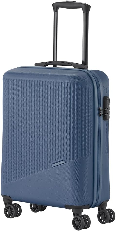 Kratzfester Handgepäck-Trolley mit Zahlenschloss, Blau Trolley Handgepäck (55 cm)