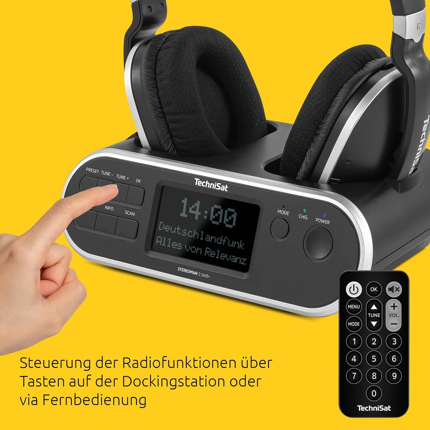Stereoman2dab+, Kopfhörer & Dockingstation mit Radioempfang