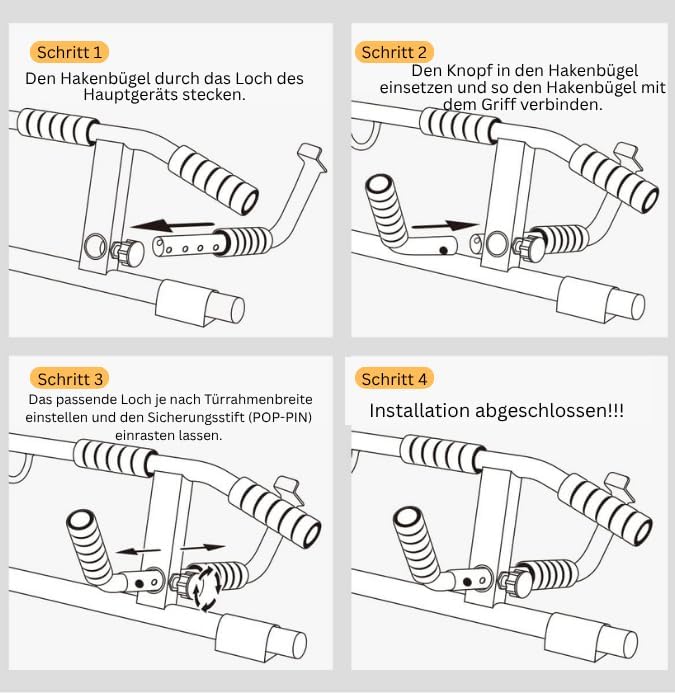 Klimmzugstange für Türrahmen