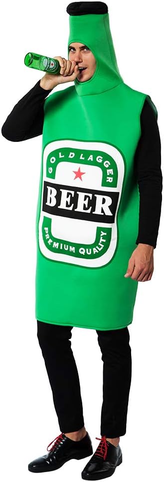 Bierflaschen-Kostüm für Erwachsene, Bierflaschenkostüm Einheitsgröße