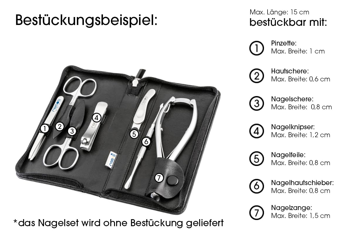 Nageletui ohne Instrumente, Schwarz