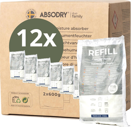 12er-Set Nachfüllpack für Luftentfeuchter, 12 X Nachfüllpack