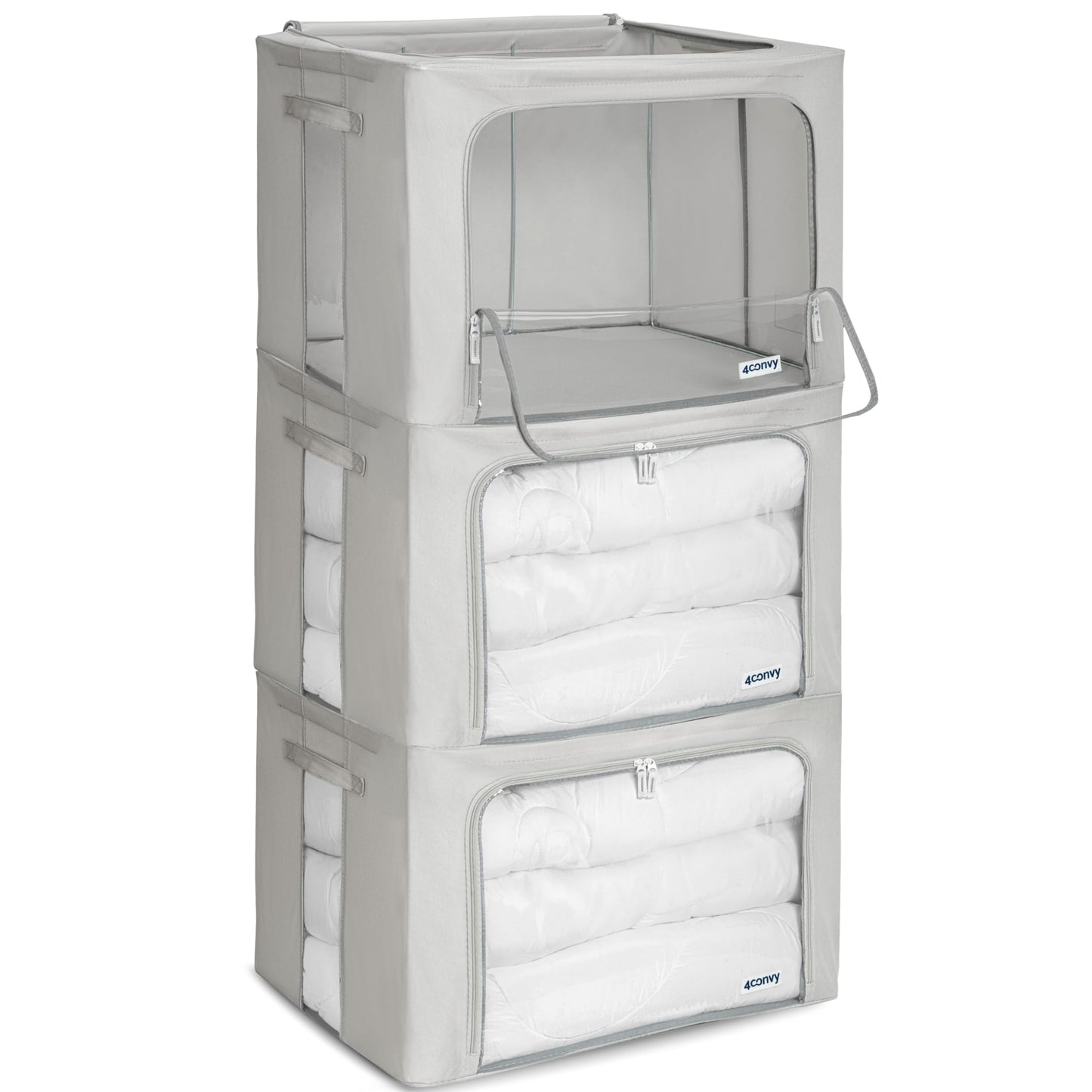 Faltbare Kleideraufbewahrungstasche, Grau 3x100L