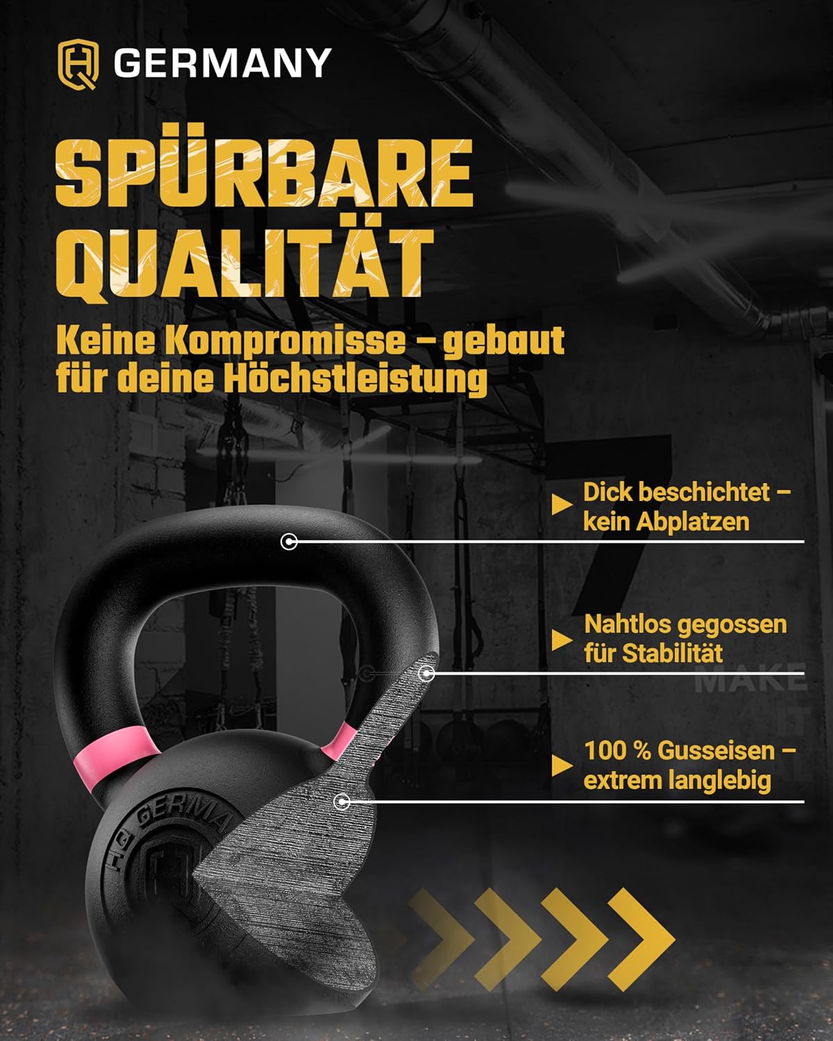 Powdercoat Kettlebell Starter-Set, +Starter-Set (6kg+8kg+12kg)