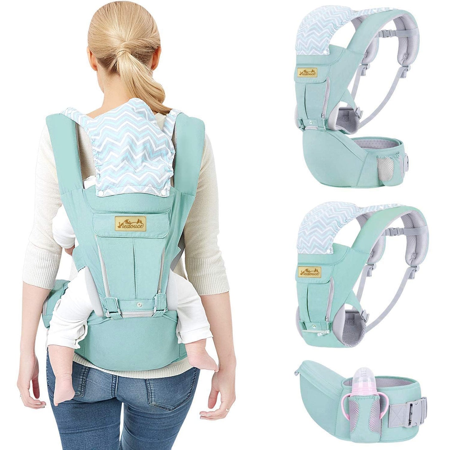 Ergonomische Babytrage mit Hüftsitz (3,5 bis 20 kg)