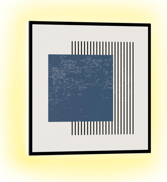2-in-1 Infrarotheizung & Konvektor mit Thermostat, App-Steuerung, RGB-Beleuchtung, 0.5 Kilowatt (60 x 60 cm) Geometrisch