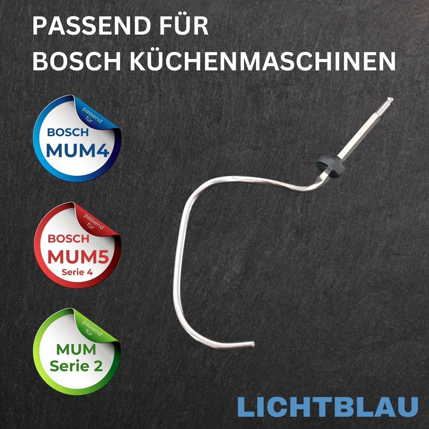 Knethaken 080060 für Bosch Küchenmaschinen MUM4/MUM5, Knethaken 080060