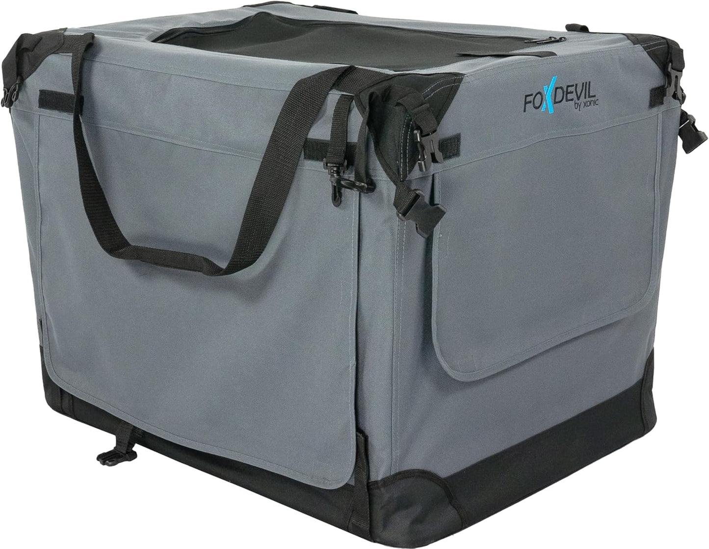 Faltbare Transportbox für mittelgrosse Haustiere, M Grau