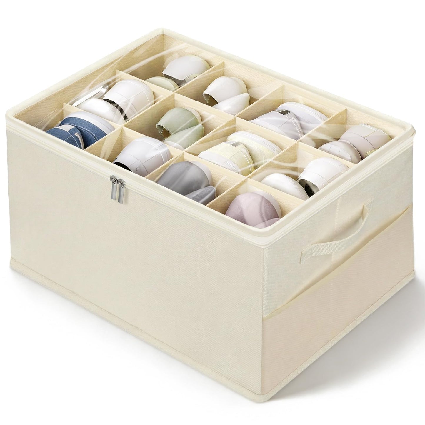 Schuhorganizer für 12 Paar, Beige