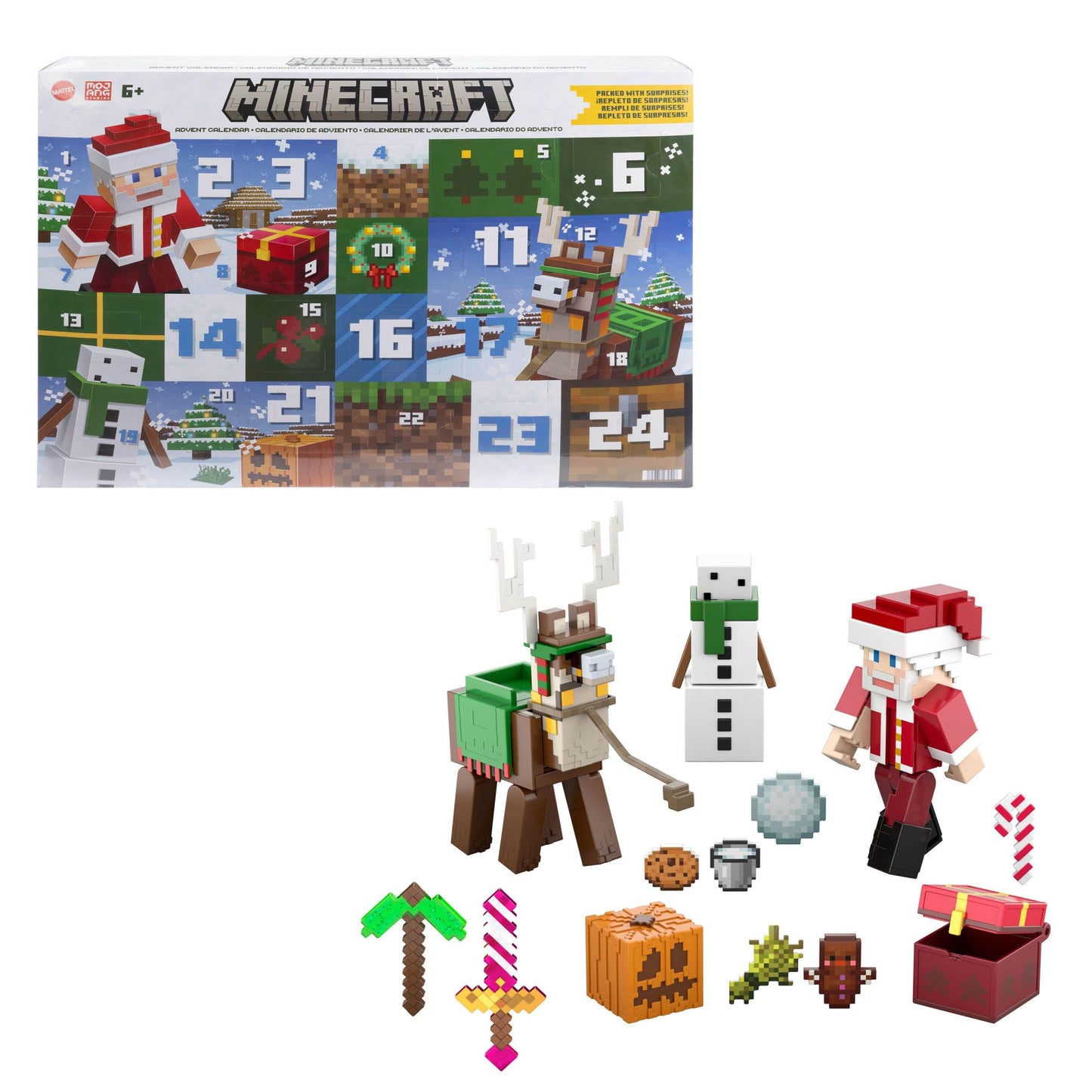 Minecraft Adventskalender mit Actionfiguren und Zubehör