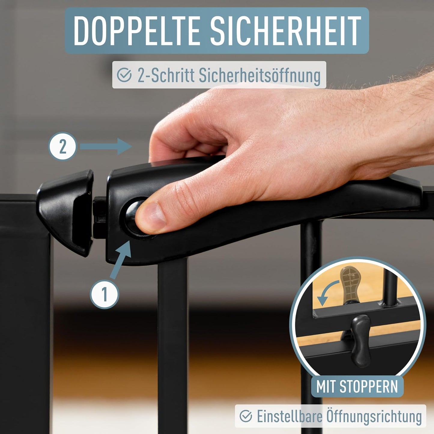 Treppenschutzgitter Berrin, 58 - 66 cm