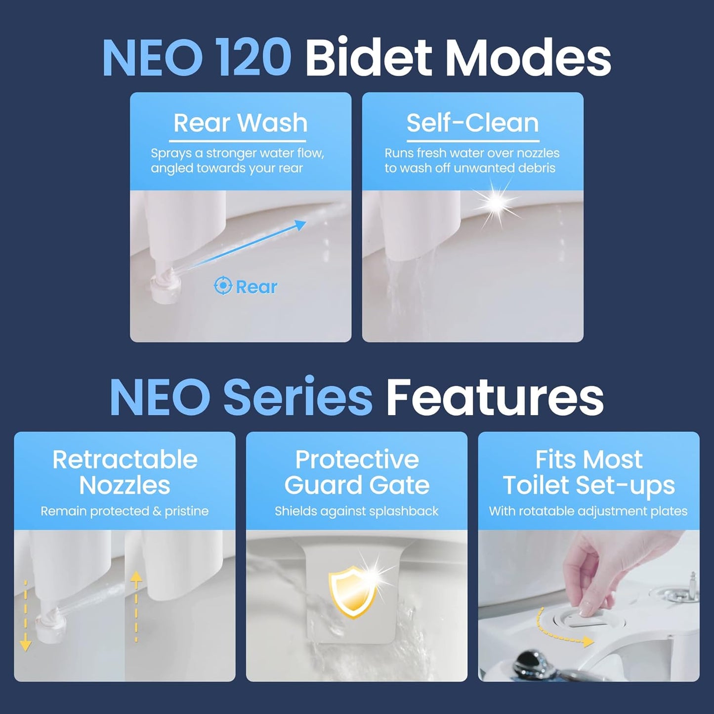Bidetaufsatz Neo 120, Weiß