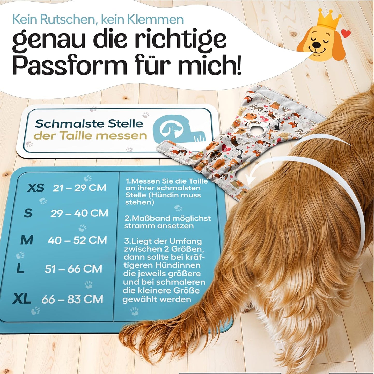 3 x Hundewindeln, Hund & Waldtiere /  L (51 - 66cm)