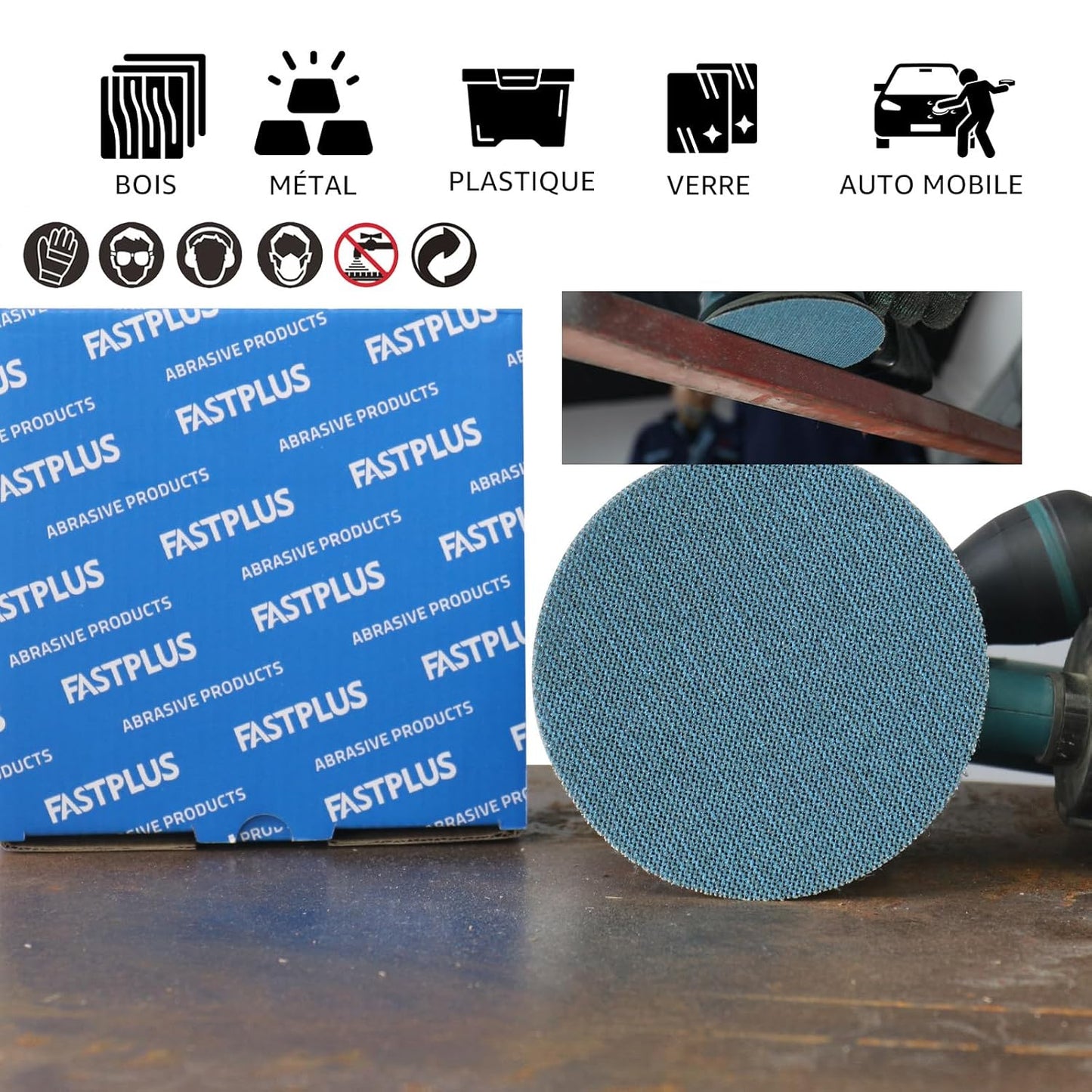 Netzschleifscheiben 125 mm 600 Körnung 40 Stück, 600 5inch