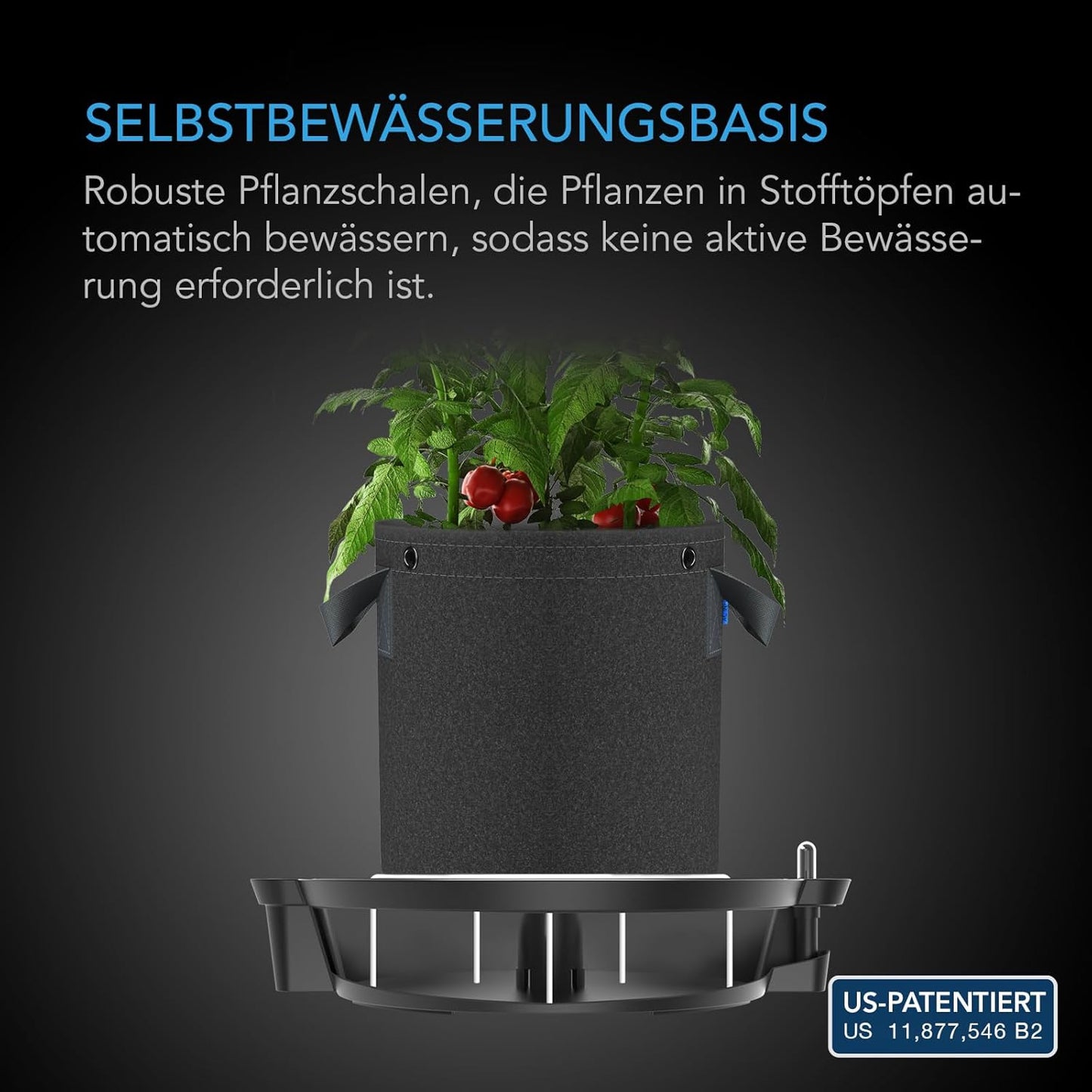 Selbstbewässerungsbasis XL für Stofftöpfe, 4er-Set, XL