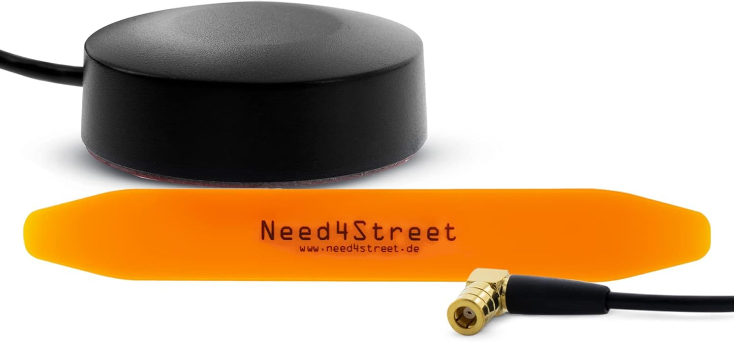 DAB+ Autoantenne mit Verstärker und SMB-Stecker, Stecker SMB