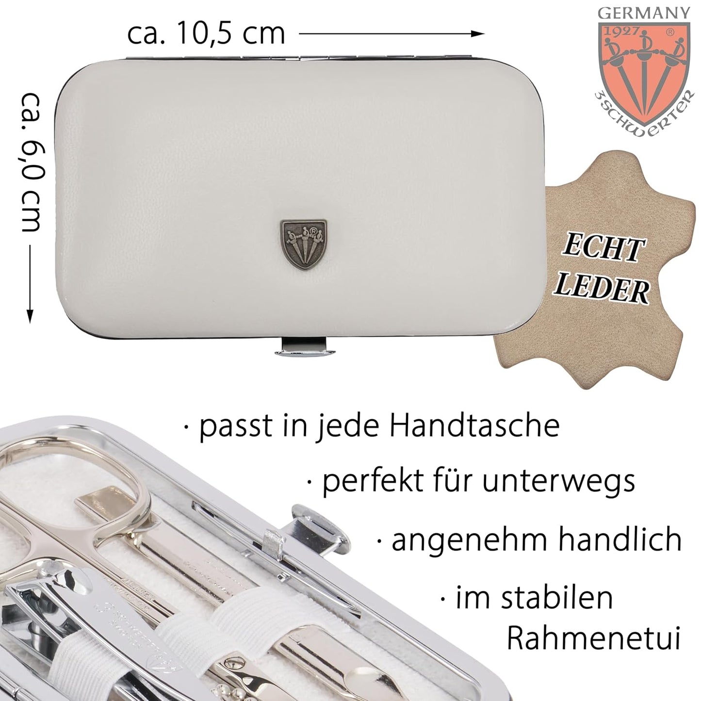 6-tlg. Nagelpflegeset 'Lucca', WEISS