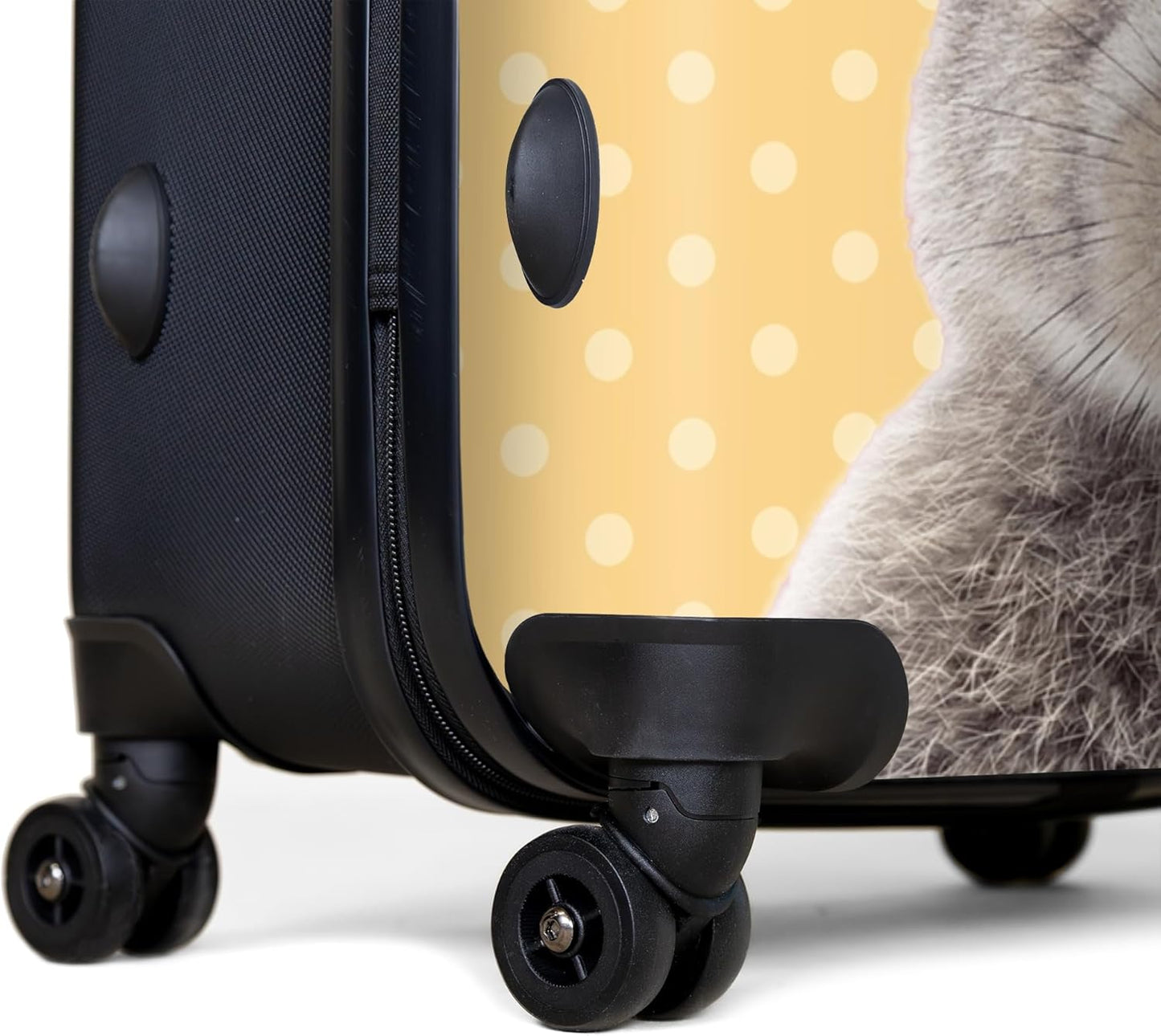 Hartschalen-Reisekoffer XL mit Rollen (Muster: Hasenporträt), Hasenporträt XL