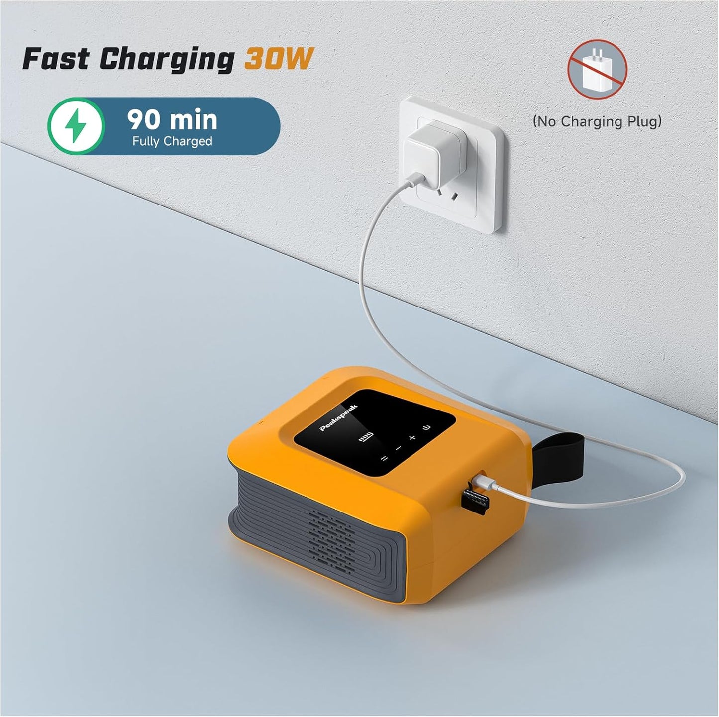 Elektrische SUP-Pumpe mit Akku, Orange