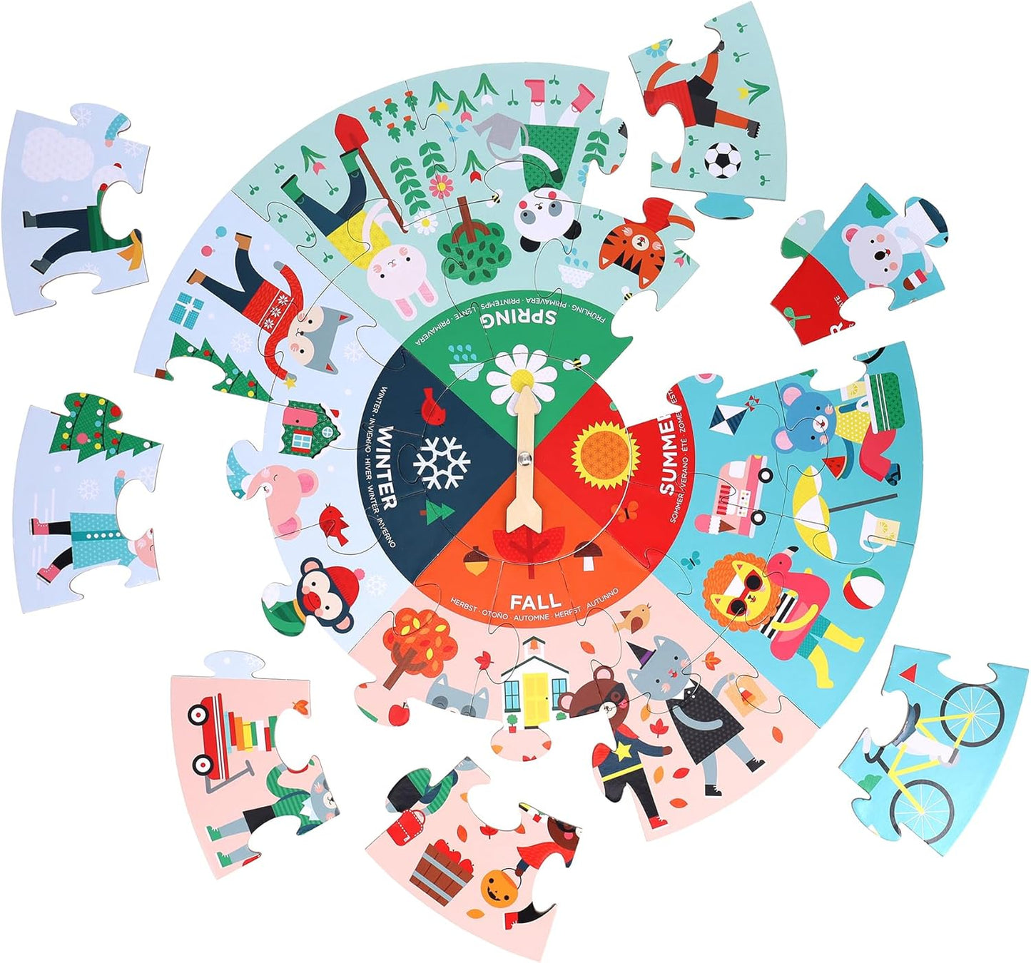 4 Jahreszeiten Bodenpuzzle