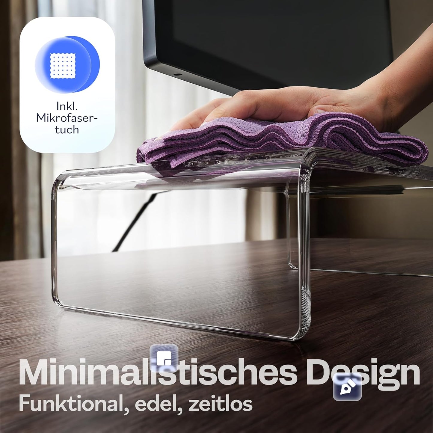 Monitorständer, Transparent (klein)