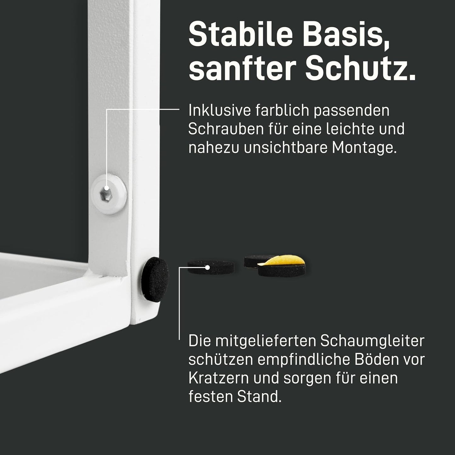 Metall Blumenständer, H90 cm Weiß