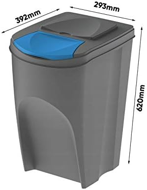 Müllbox SortiBox, Grau 3x35L