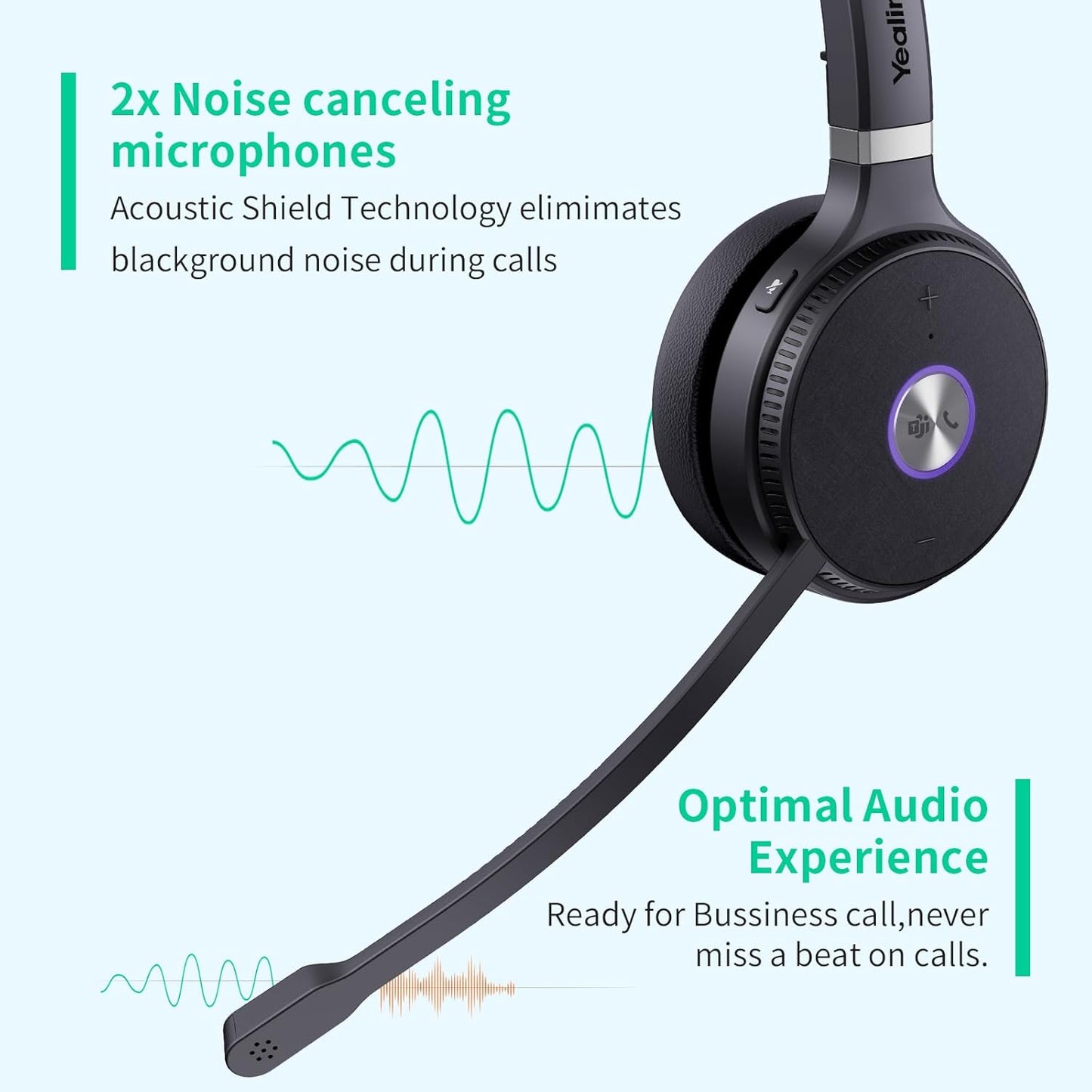 Kabelloses Mono-Headset WH62, Mono Black