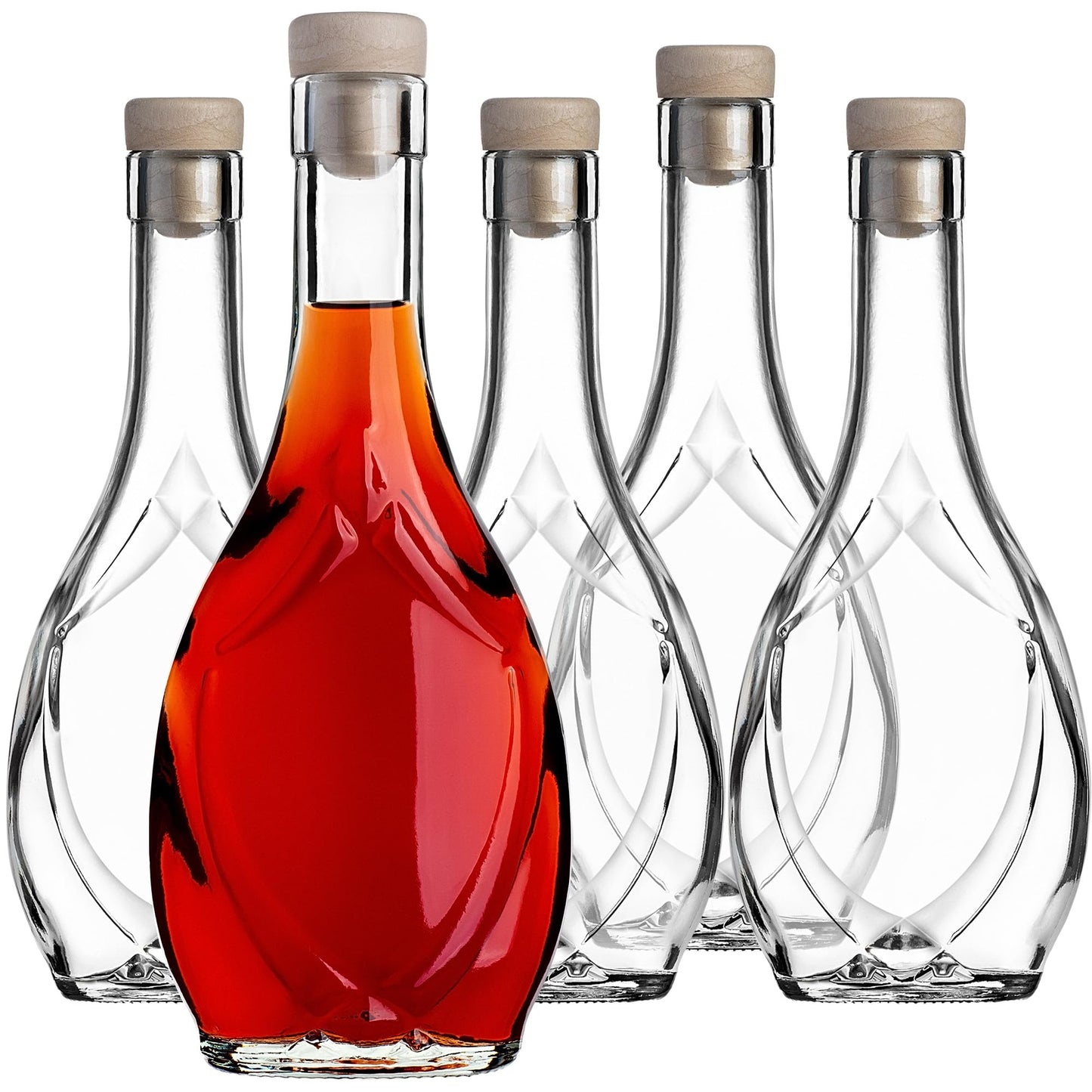 Glasflaschen-Set mit Korken, 250 Ml 10 pieces
