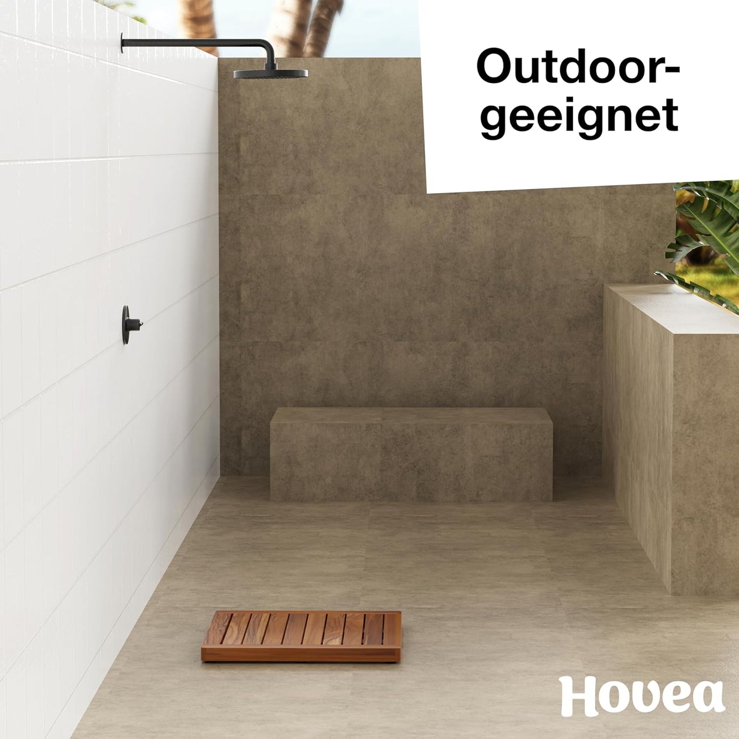 Teakholz Badematte, 50x50 cm, 50 X 50 Cm