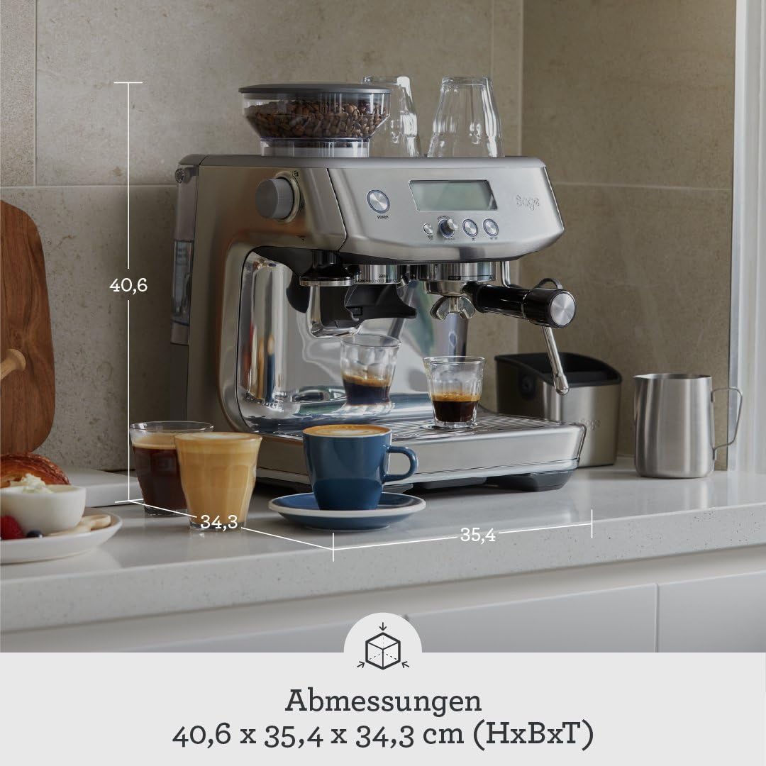 Kaffeemaschine mit manuellem Milchaufschäumer & Kegelmahlwerk, Schwarzer Trüffel Single