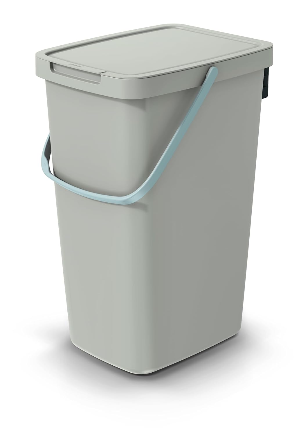 Systema Q Collect Abfalleimer mit Griff und Klappdeckel, 20L Hellbraun