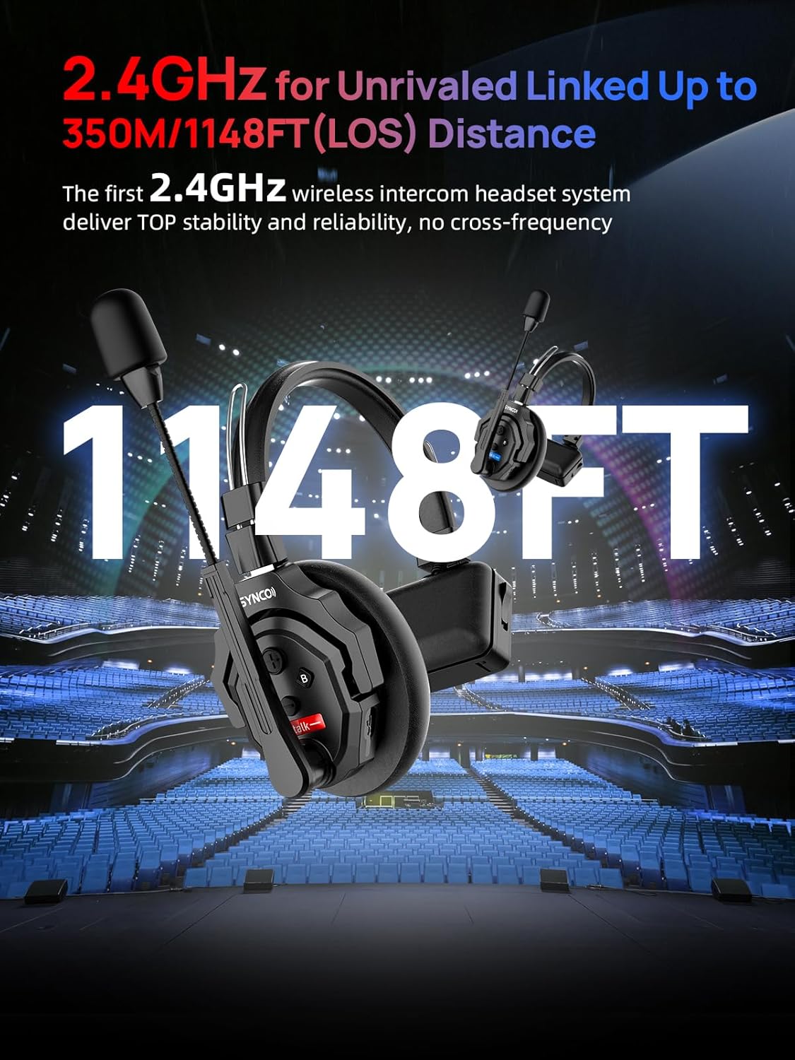 Wireless Intercom Headset X5 Set, 5 PCS