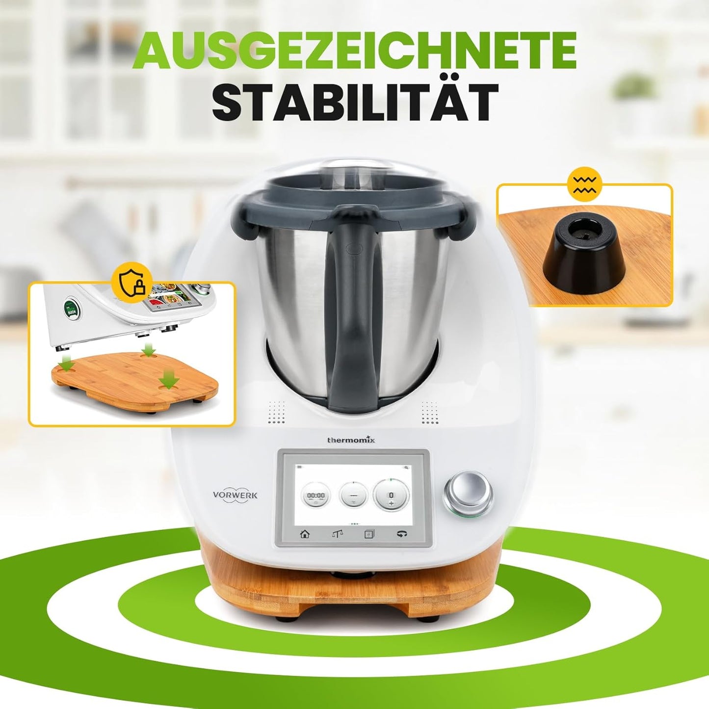Bambus Gleitbrett für Thermomix, Bambus - Bambus