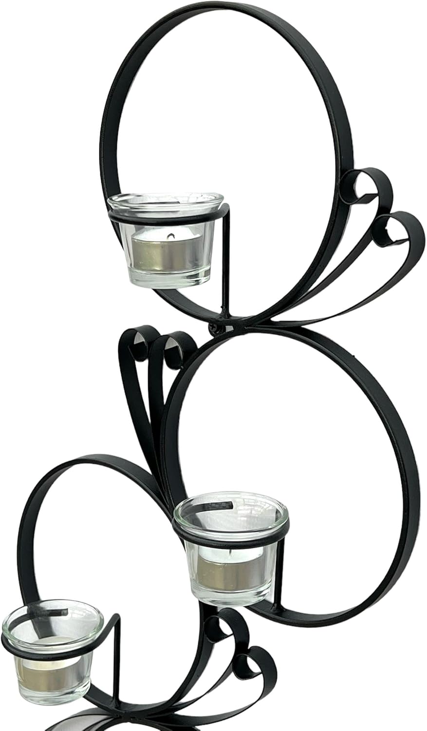 Runder Wandkerzenhalter aus Schmiedeeisen (60 cm)