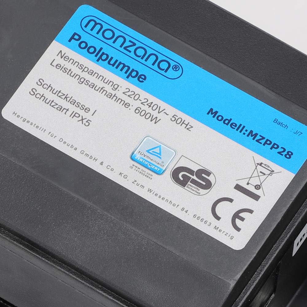Poolpumpe mit Vorfilter, 15.900 l/h + Vorfilter