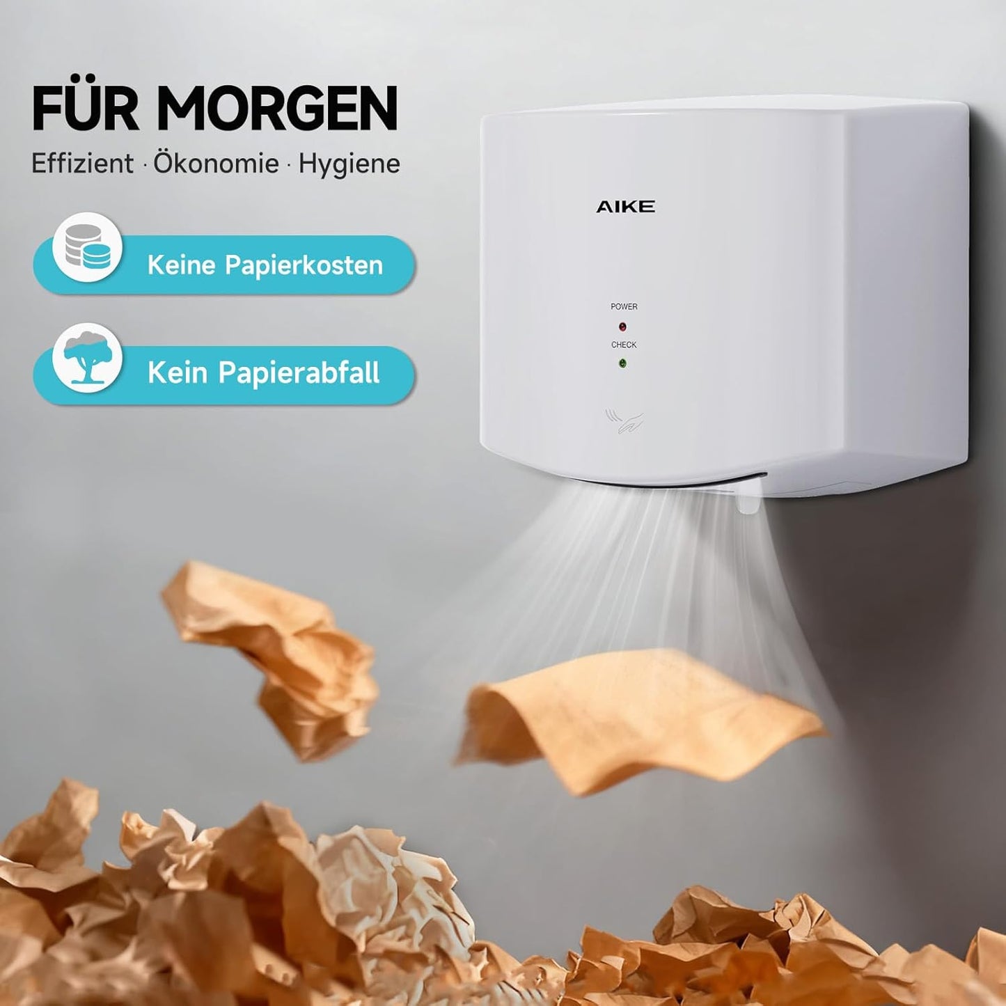 Air Wiper Händetrockner, Weiss