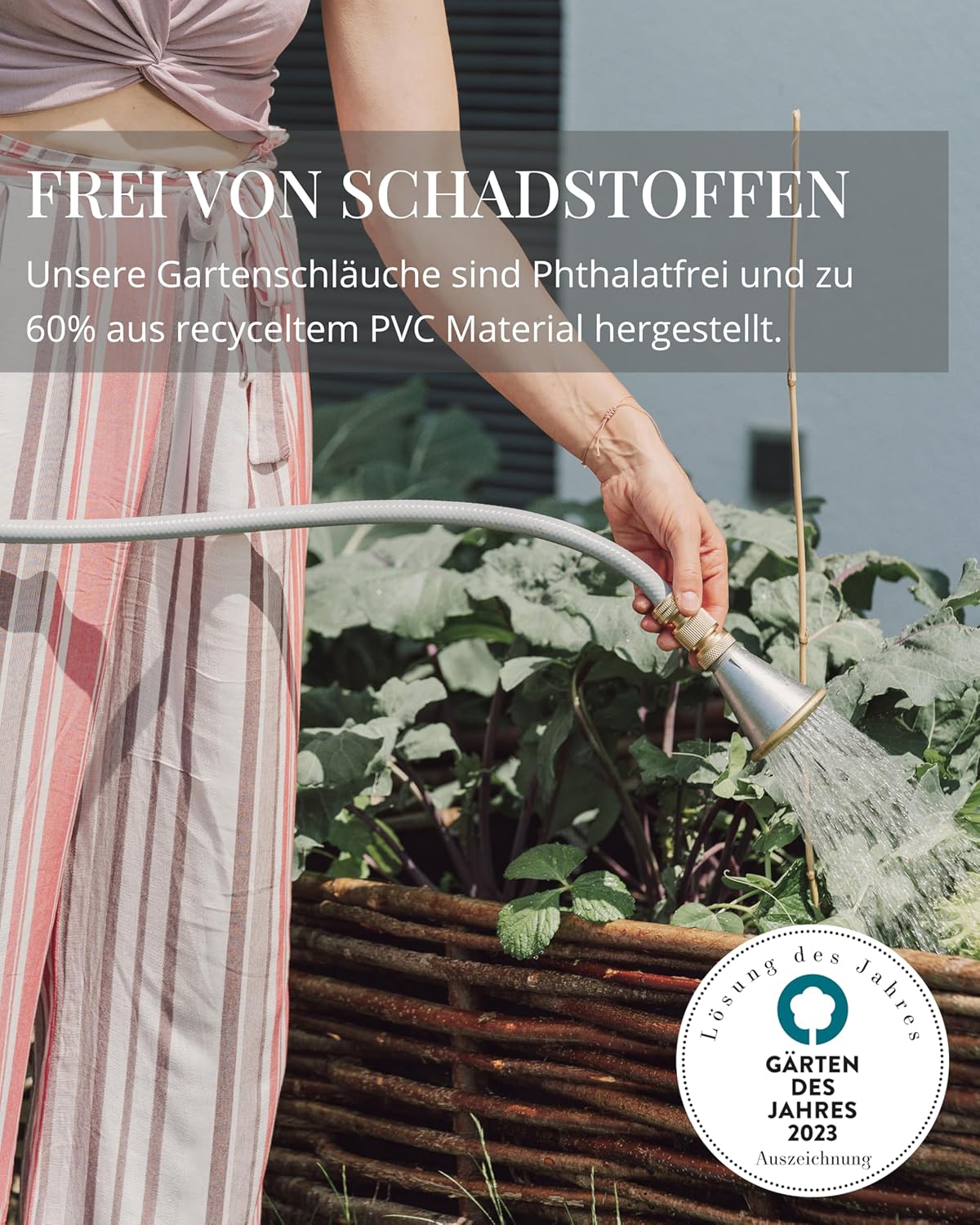 Gartenschlauch aus recyceltem PVC, 30 Meter