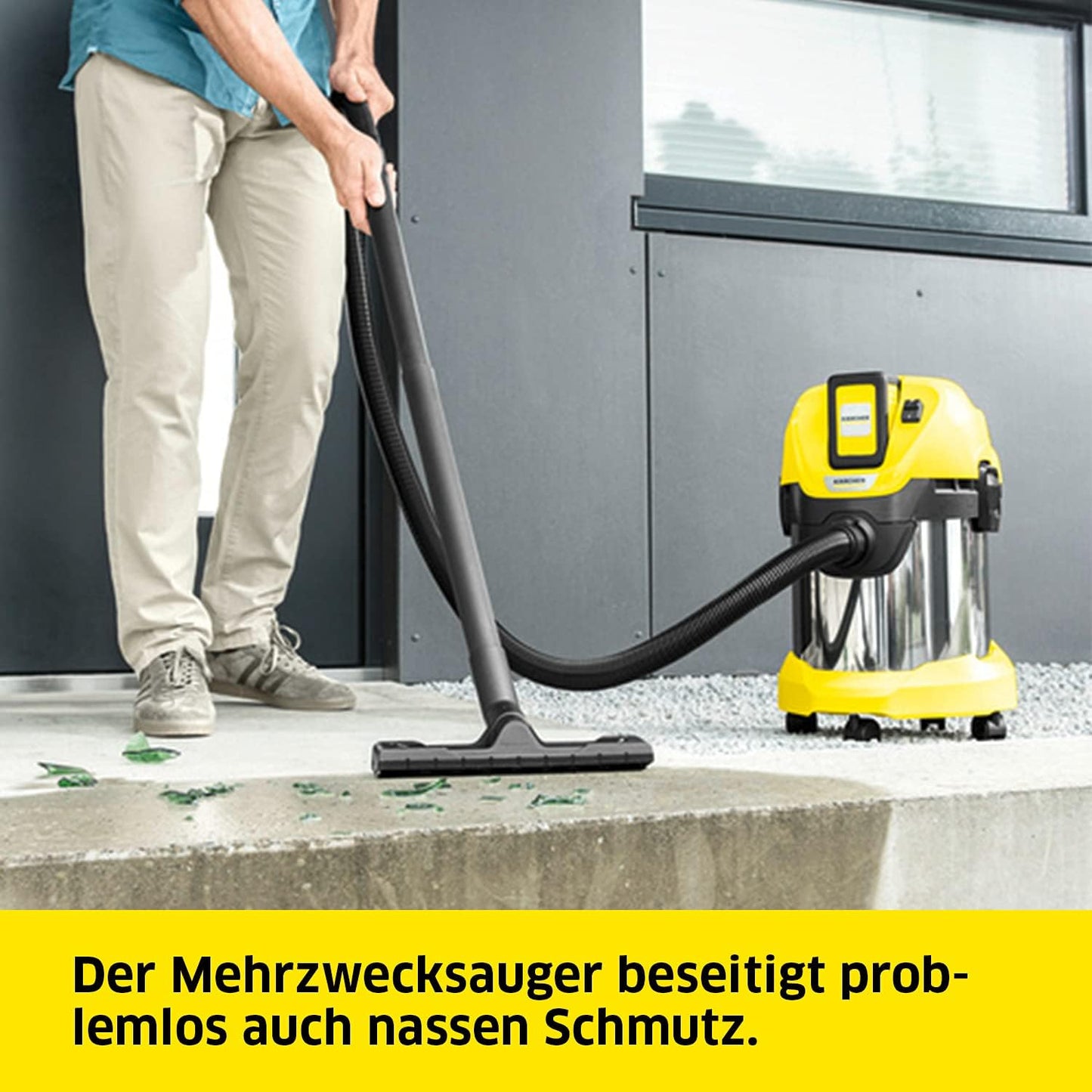 WD3 Battery Premium, 36 V, Edelstahlbehälter, ohne Akku und Ladegerät