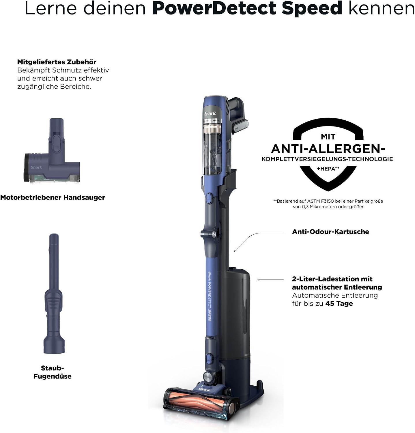Detect Speed Clean & Empty Pet Pro Akku-Staubsauger, IA3241EUT, Haustier Pro + Auto-Entleerung