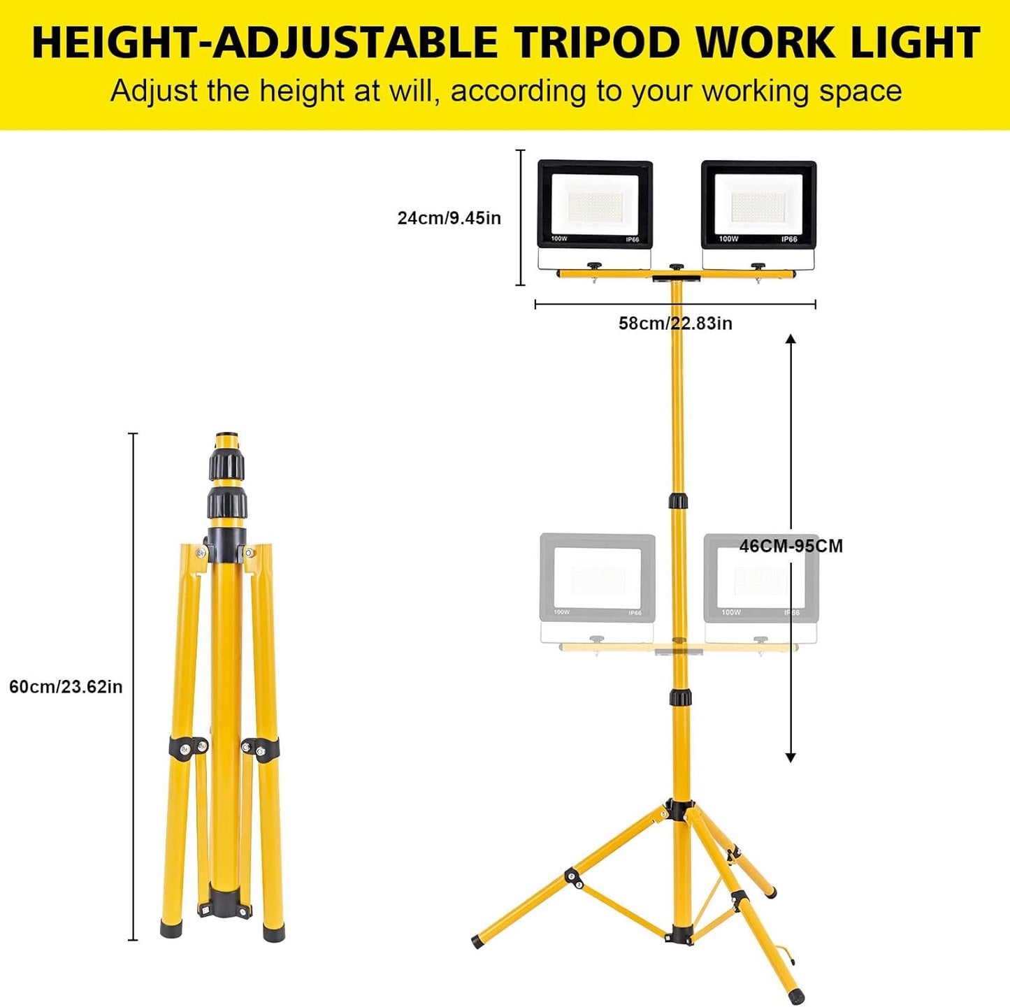 LED-Baustrahler mit Stativ