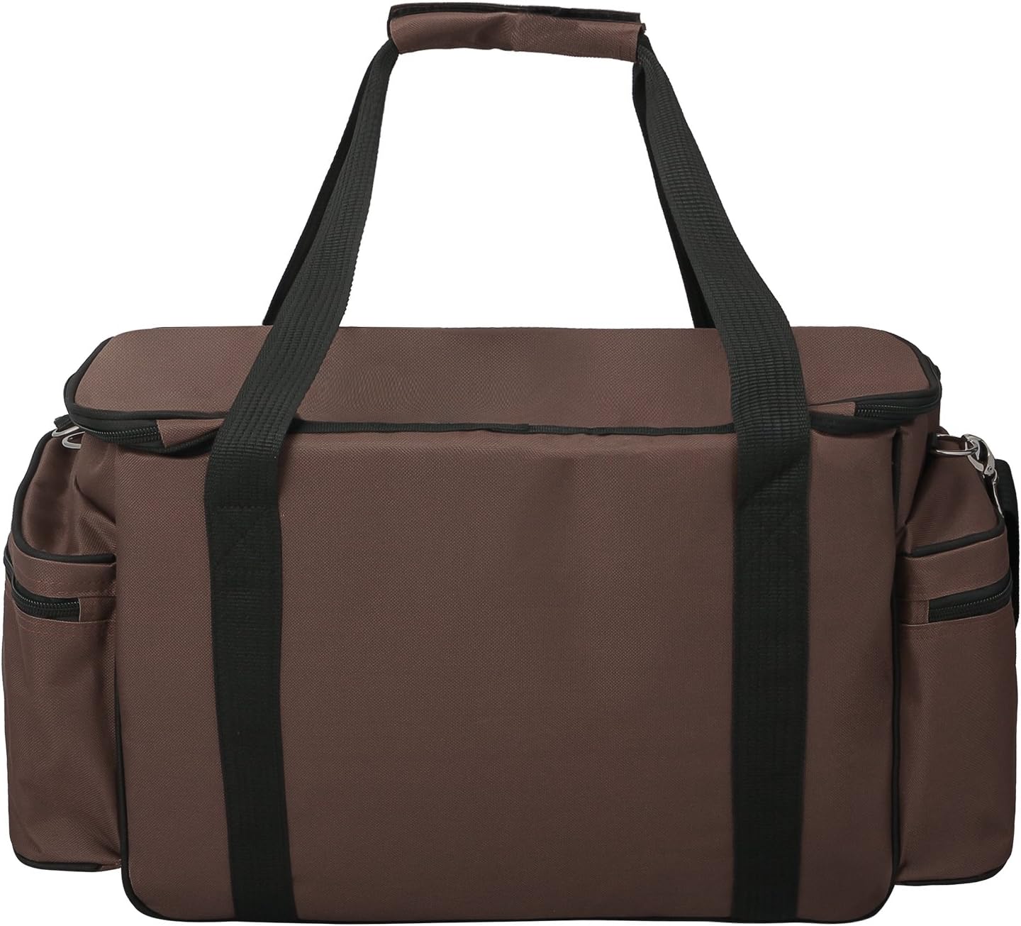 Picknicktasche für 6 Personen, Braun Hellblau Kreise