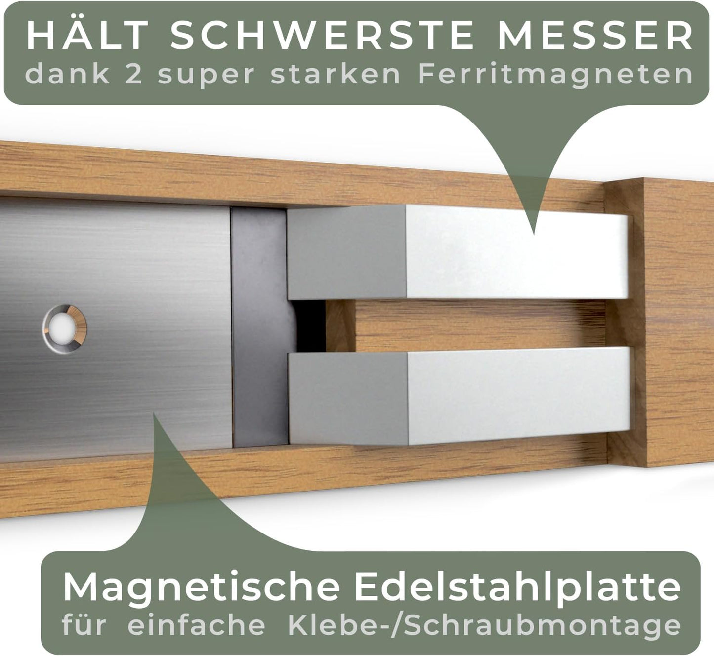 Messerleiste, Messerleiste Akazienholz