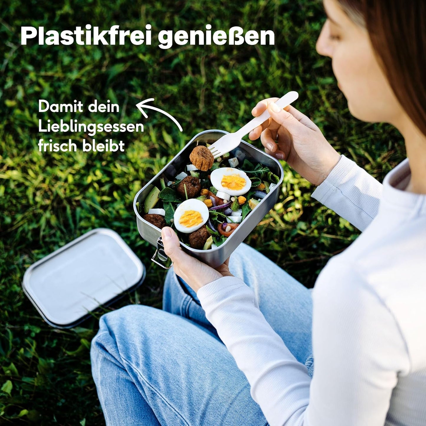 3-teiliges Brotdosen-Set mit Fächern, 3er Set