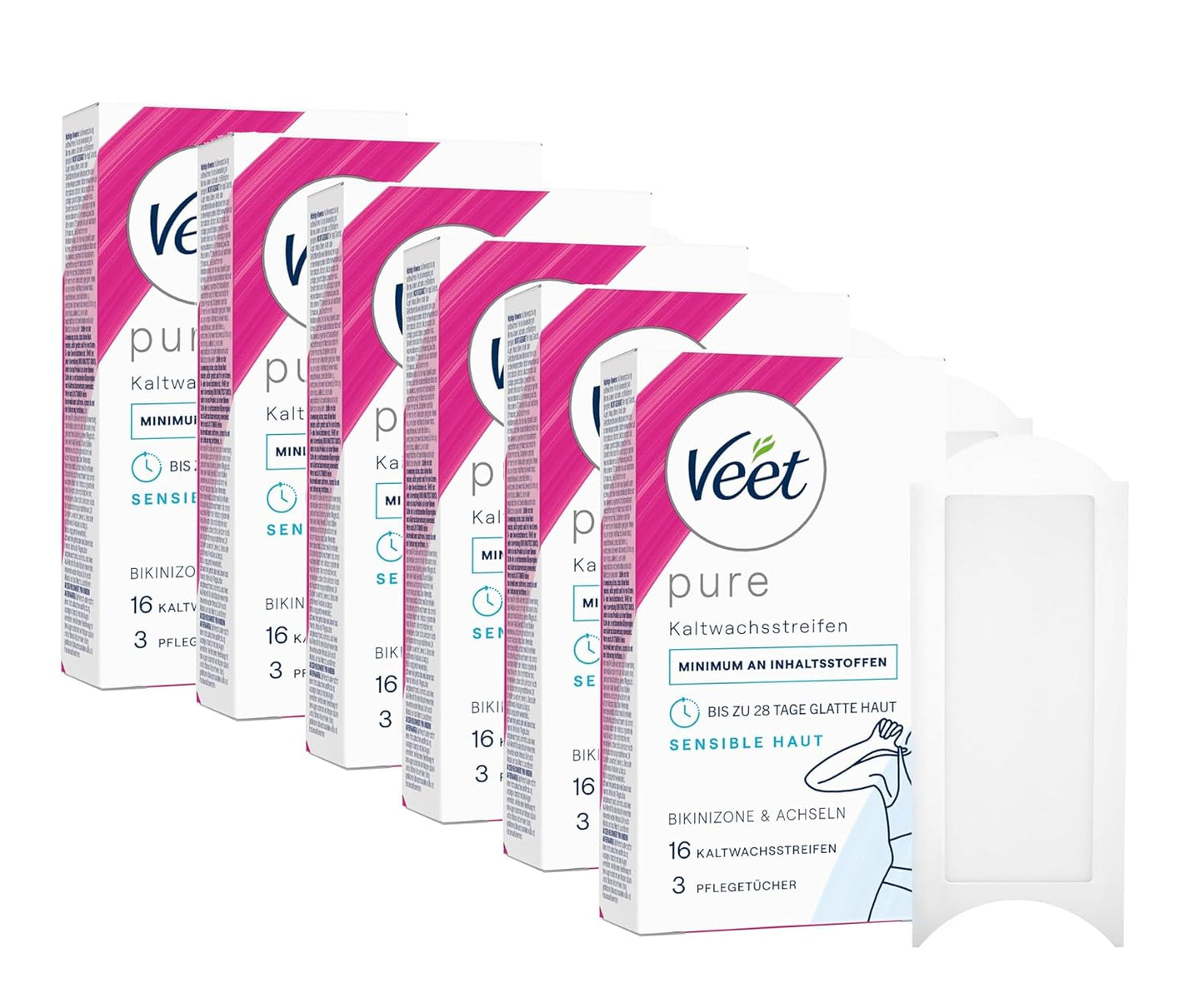 6er-Pack Kaltwachsstreifen