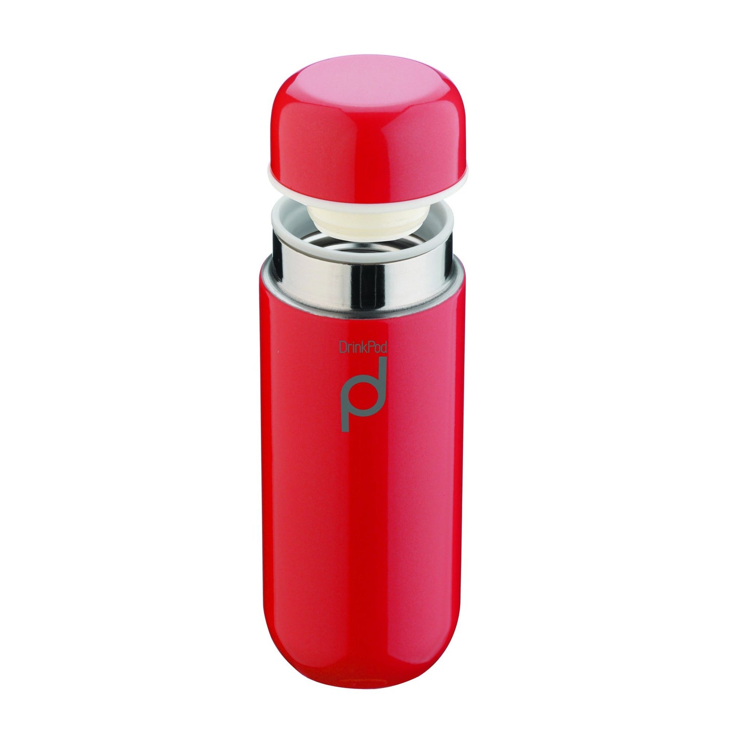 Isolierflasche aus Edelstahl, 200 ml Rot