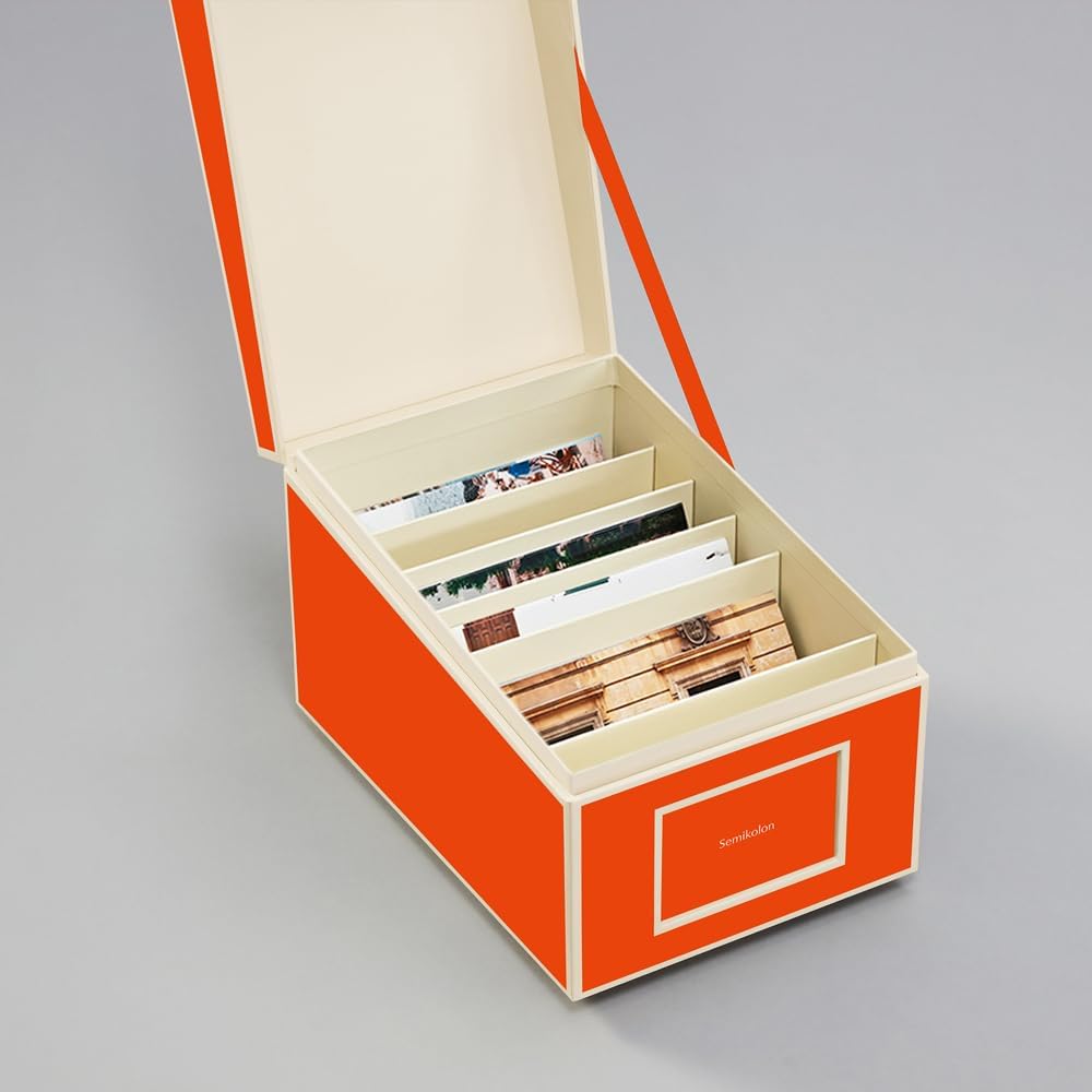 CD- und Fotobox für 10 x 15 cm Fotos, Orange Large