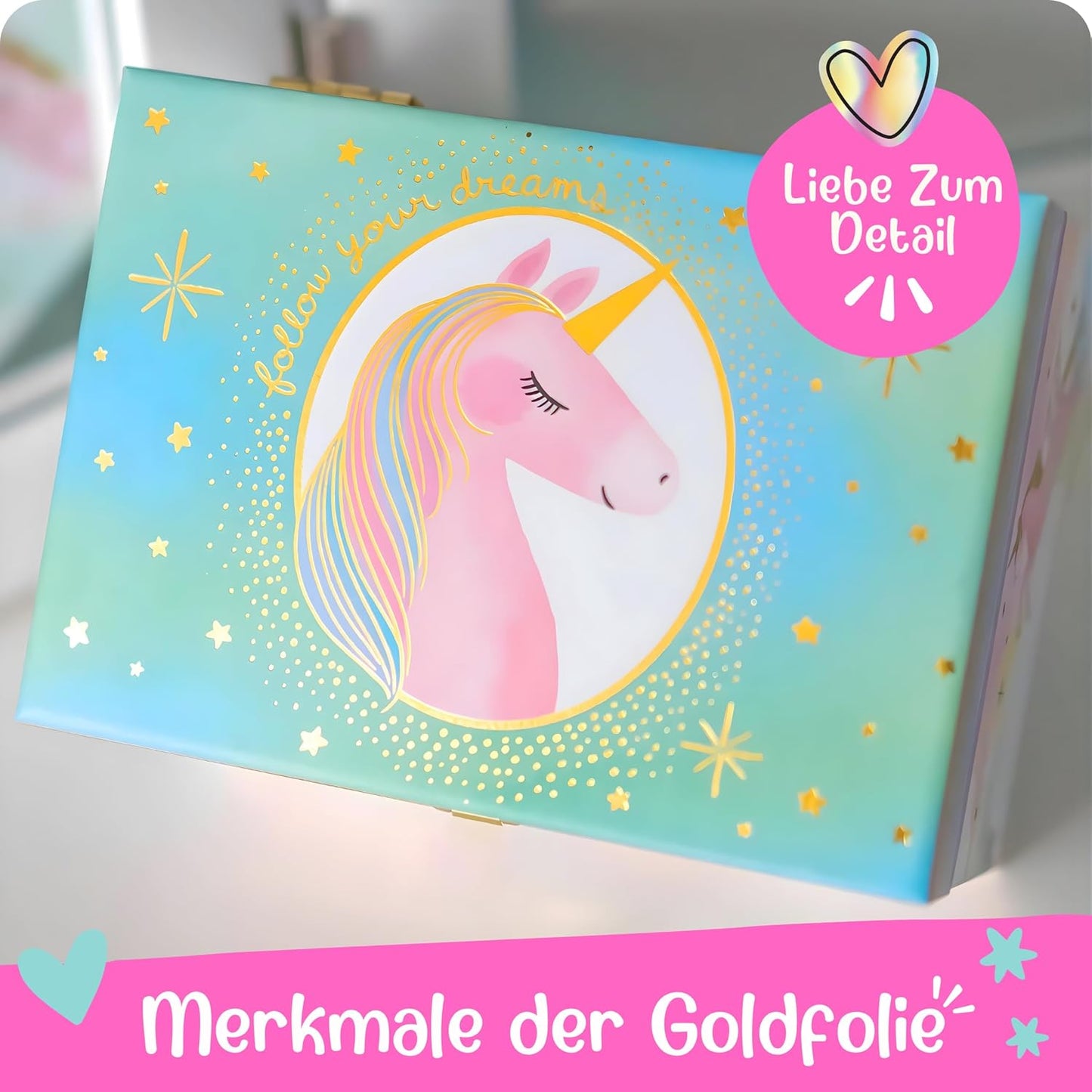 Einhorn-Schmuckkästchen mit Spieluhr, Zauberhaftes Einhorn